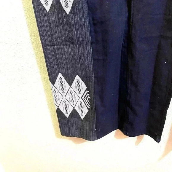 PANASIAM Size XL Black Pants Harem Aladdin Yoga Fold Waist Pocket Wide Leg NEW - Picture 8 of 14